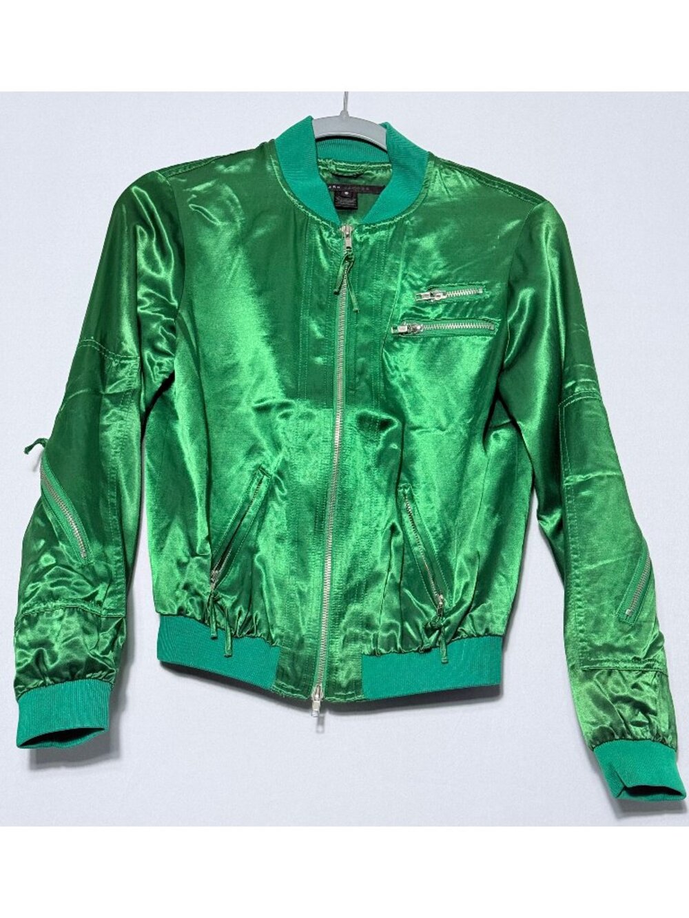Vintage Marc Jacobs Green Satin Bomber Jacket